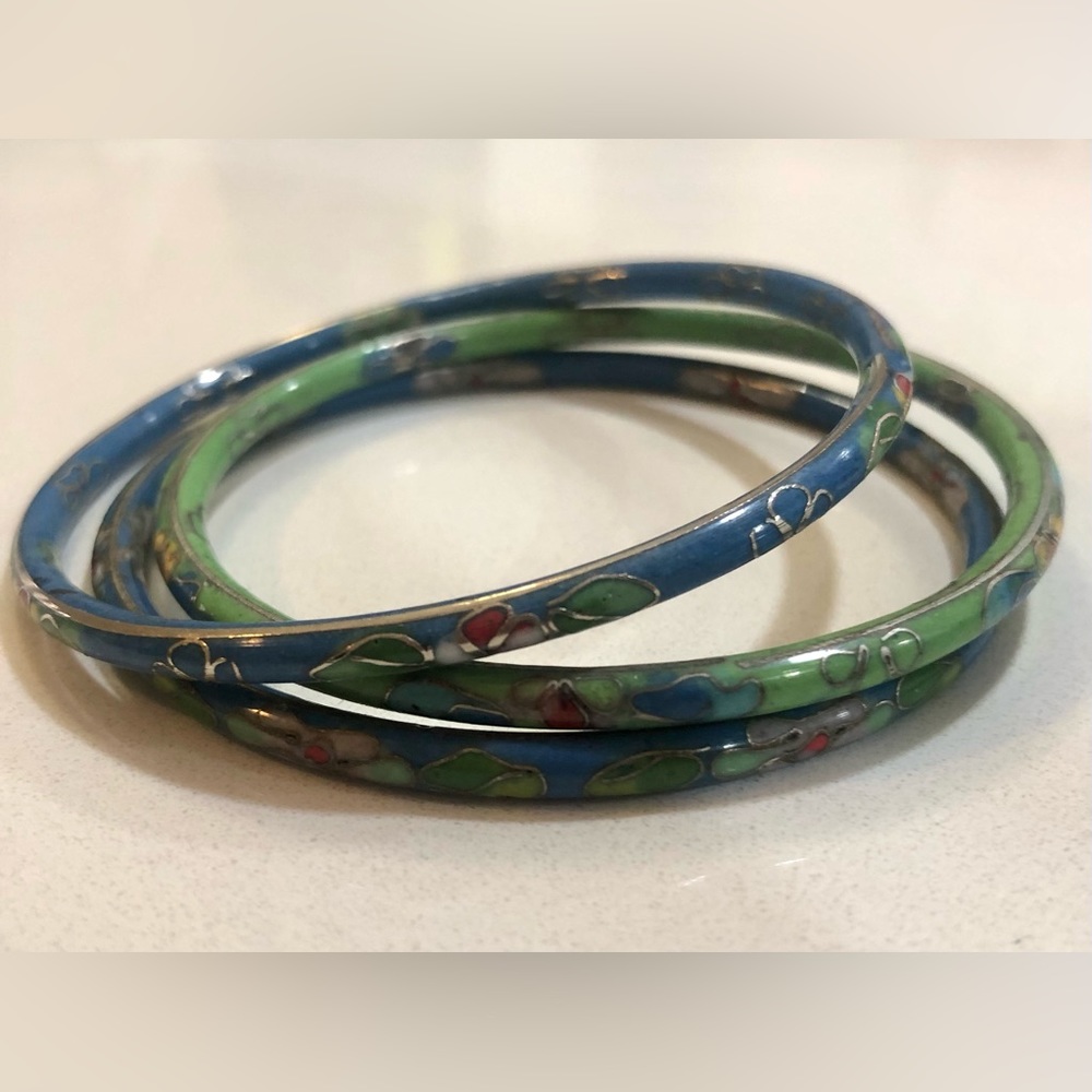 Set (3) Of Cloisonn Bangles
